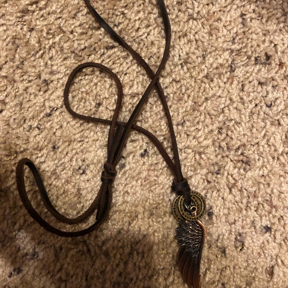 Leather necklace. Brand new.